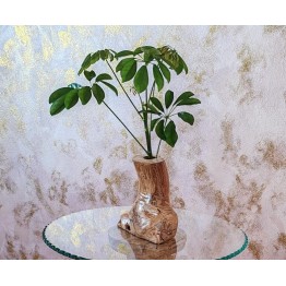 vaso portafiori in legno d'ulivo fatto a mano