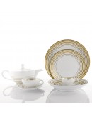 piatti tazze te caffe oro vintage gold alba