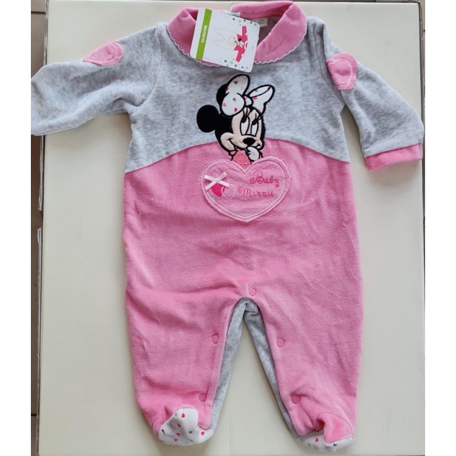 Tutina bimba minnie rosa grigia Tutina bimba minnie rosa grigia