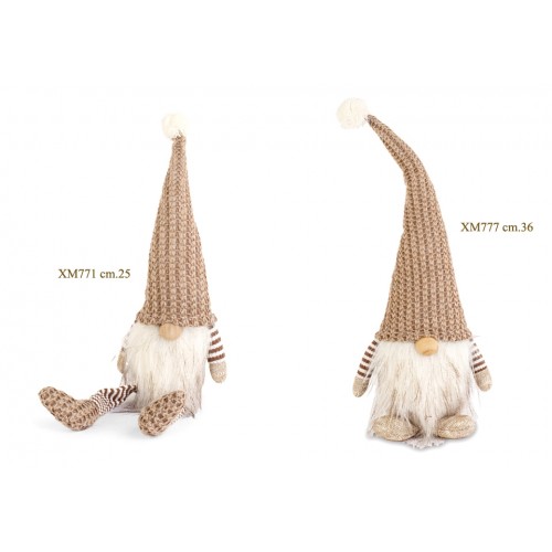 gnomo lana beige seduto gnomo lana beige seduto