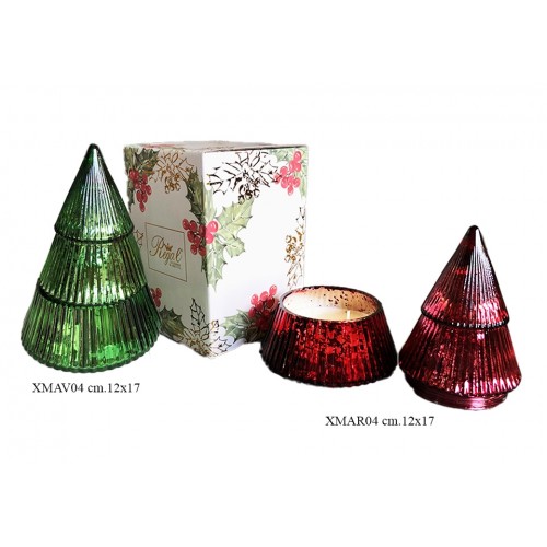 albero di natale con candela