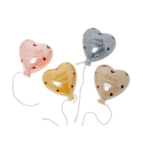 Bomboniera palloncino cuore con led chi sogna impara a volare