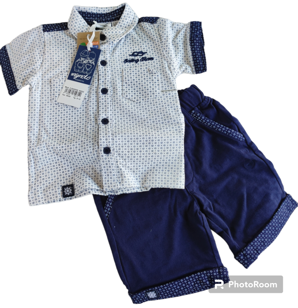 Completo per bimbo blu mignolo
