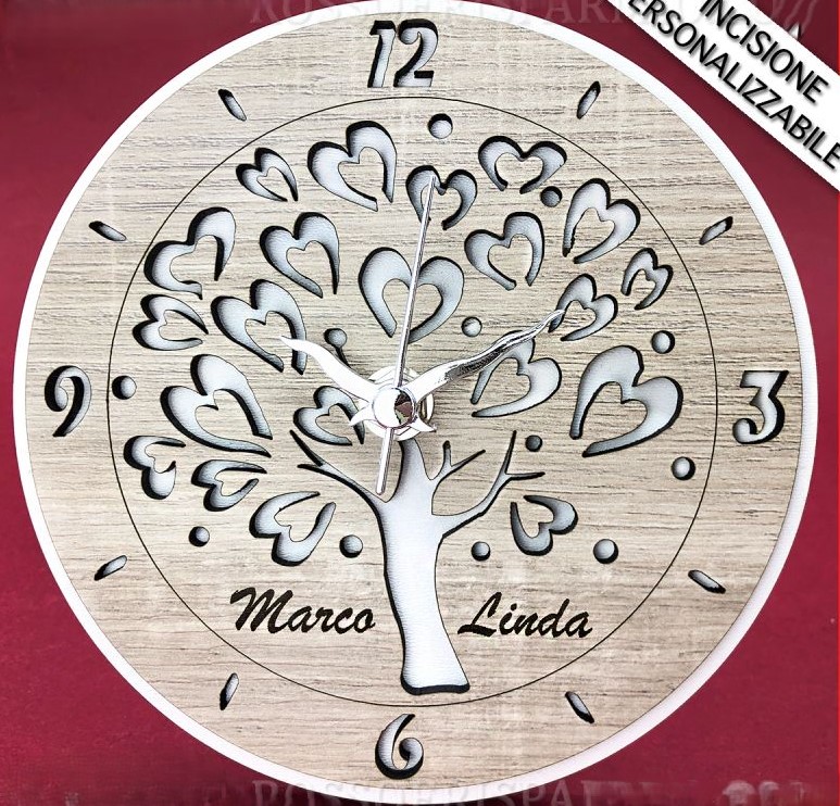 Bomboniera orologio albero personalizzabile