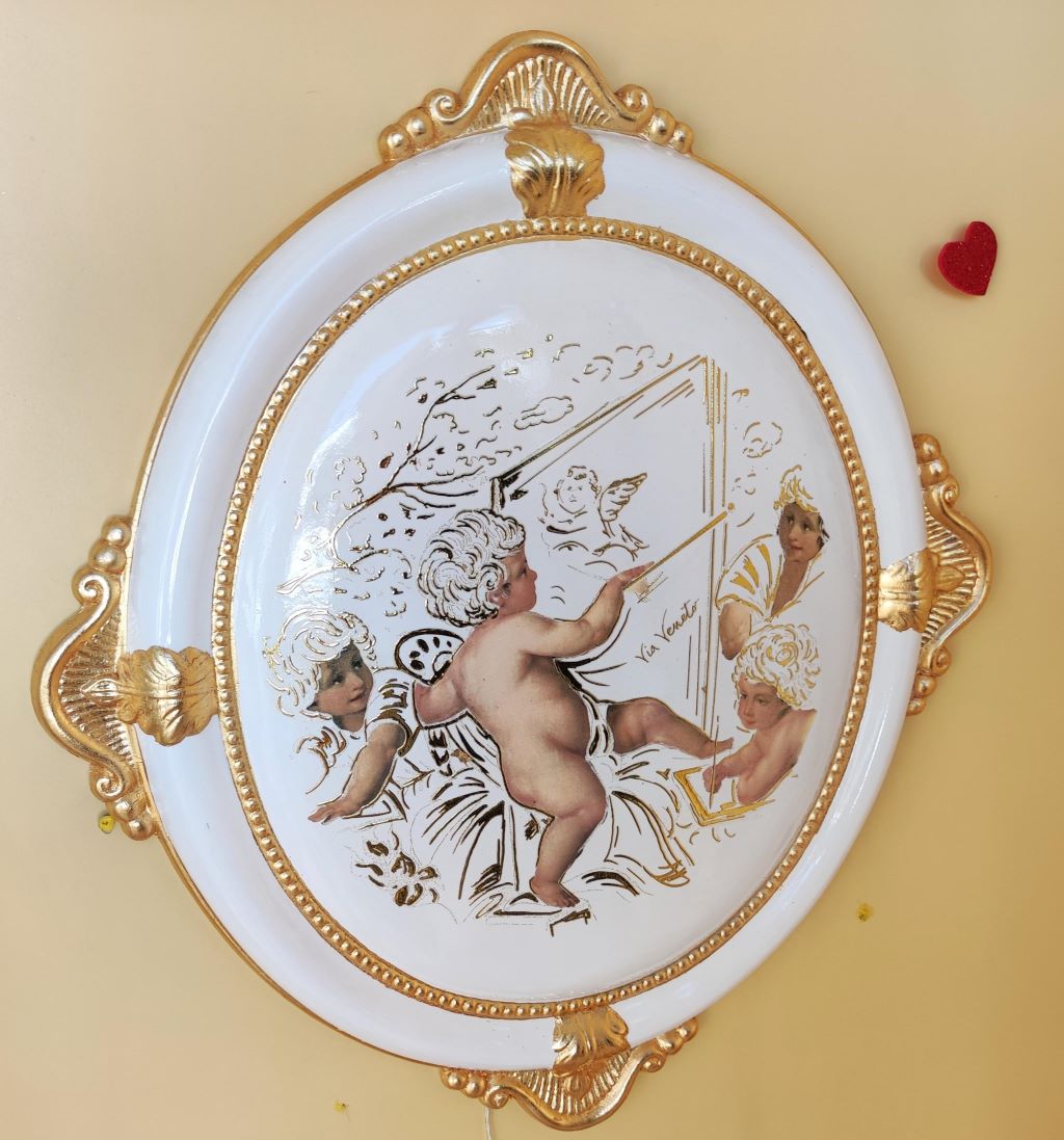 Quadro medaglione angeli via veneto