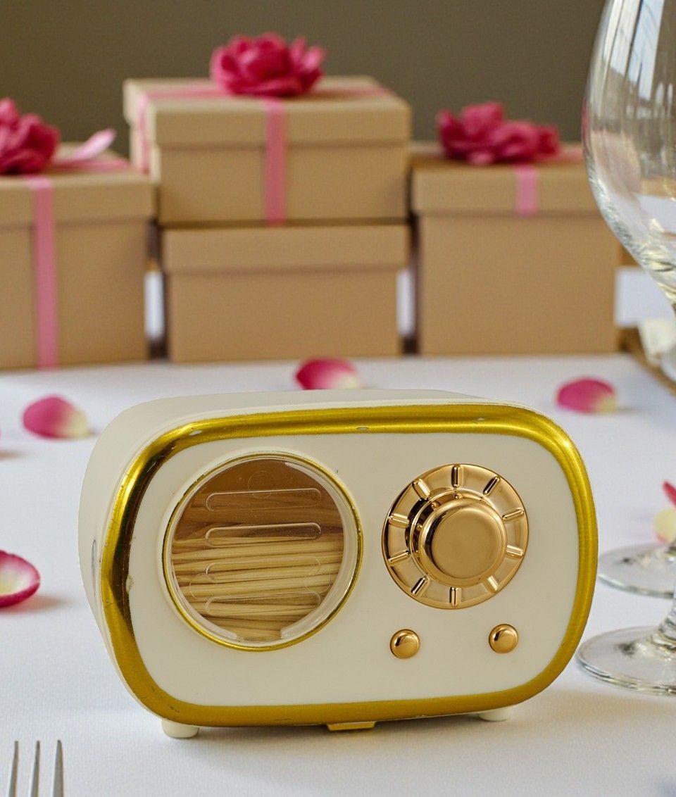 Bomboniera radio porta stuzzicadenti