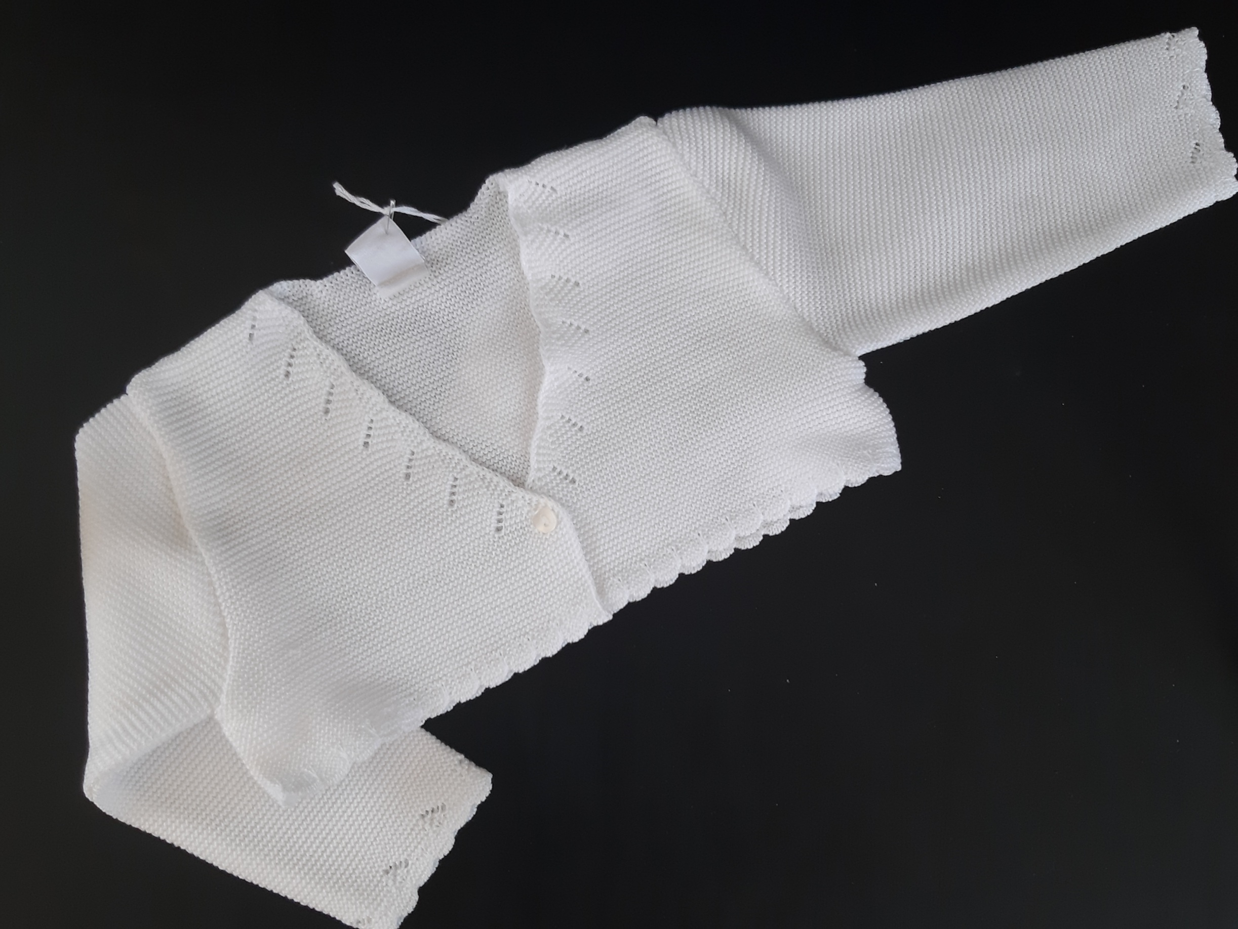 Giacca bianca in cotone bimba