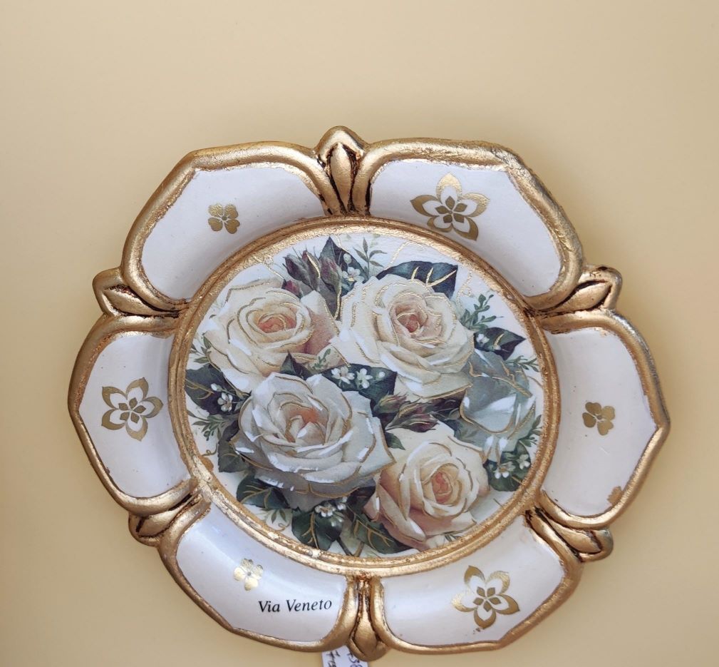 Quadretto piatto rose via veneto