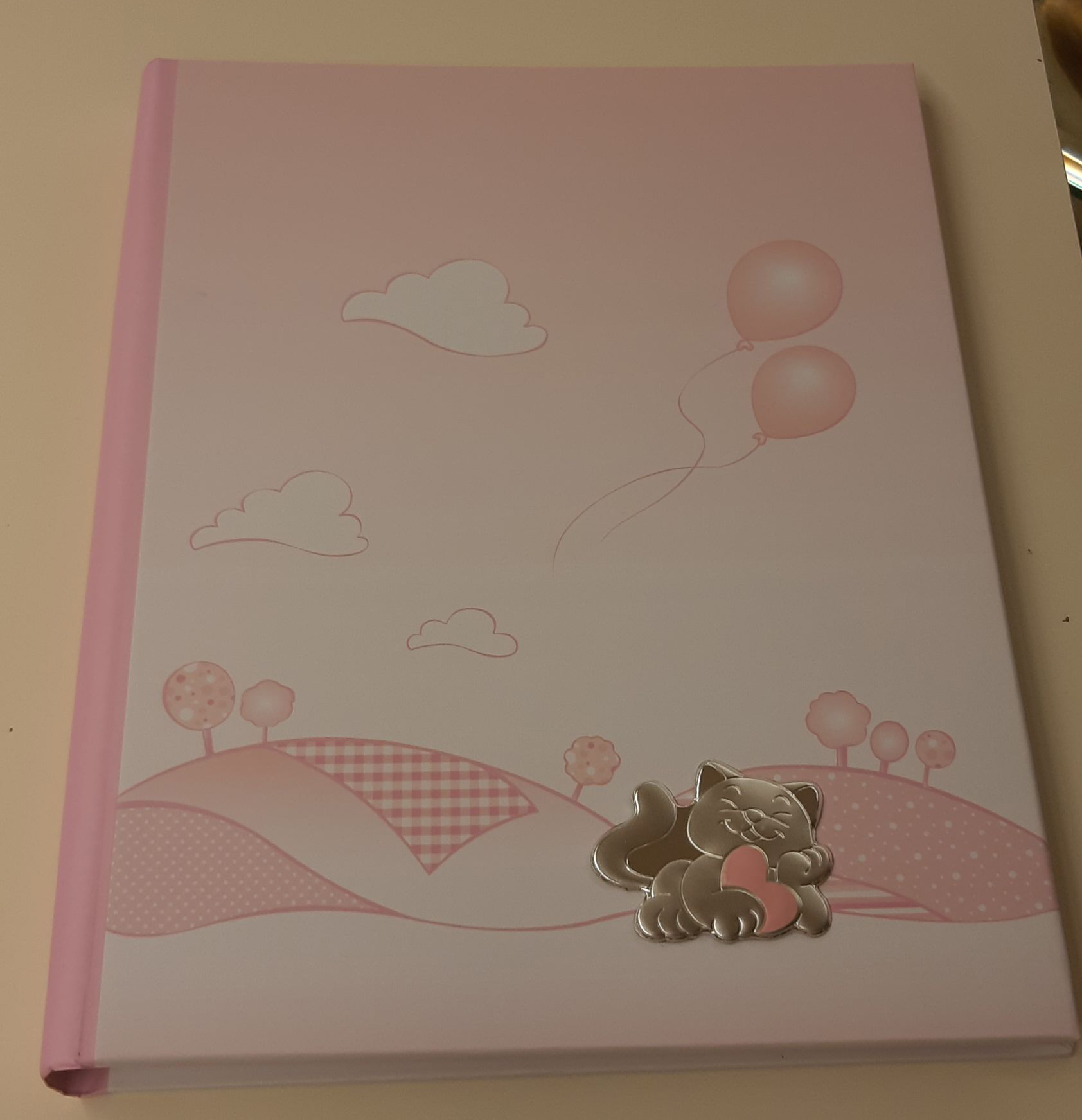 Album cuori gattino rosa 20x25 Album cuori gattino rosa 20x25