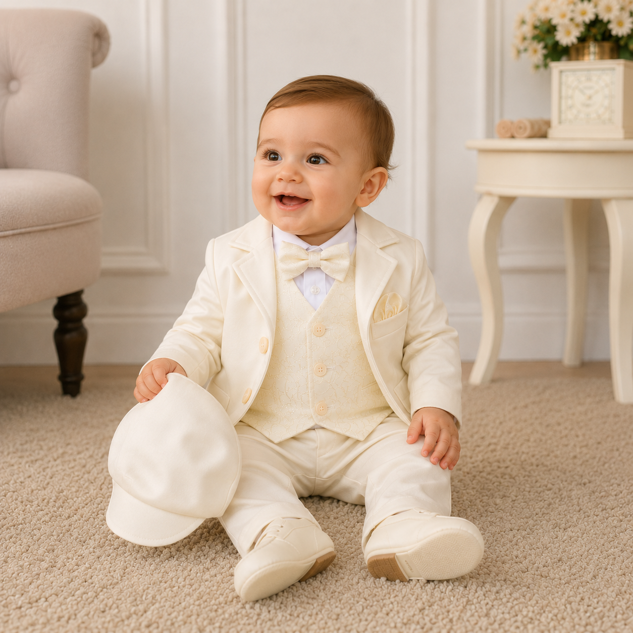 Abito bimbo elegante avorio Abito bimbo elegante avorio