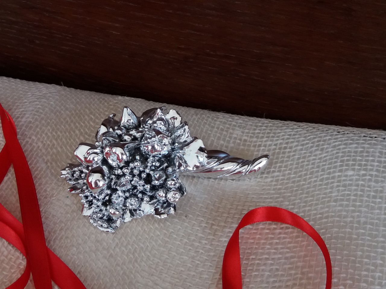 Bomboniera cornucopia argento