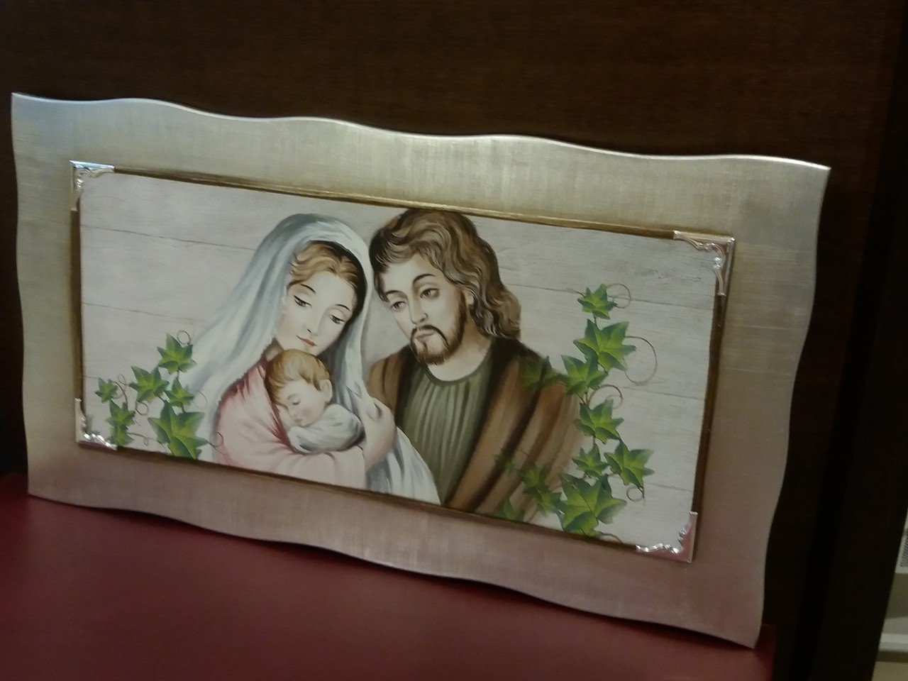 Sacra famiglia in legno