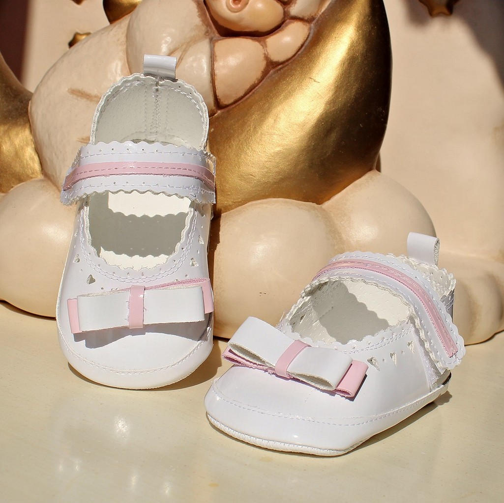 Scarpette per bimba bianco-rosa Scarpette per bimba bianco-rosa