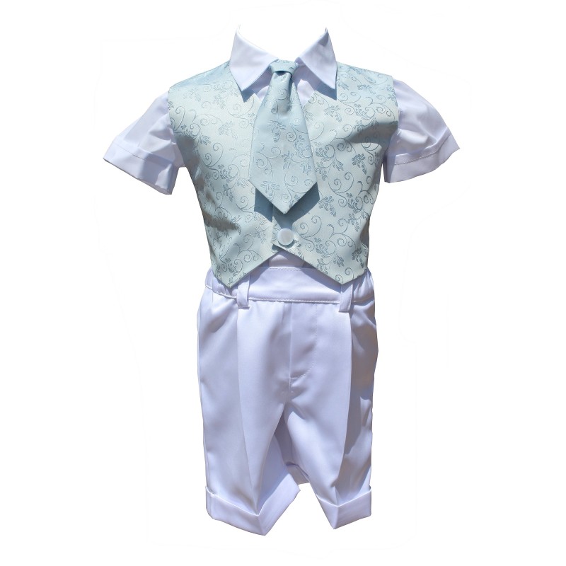 Abito estivo con gilet celeste Abito estivo con gilet celeste