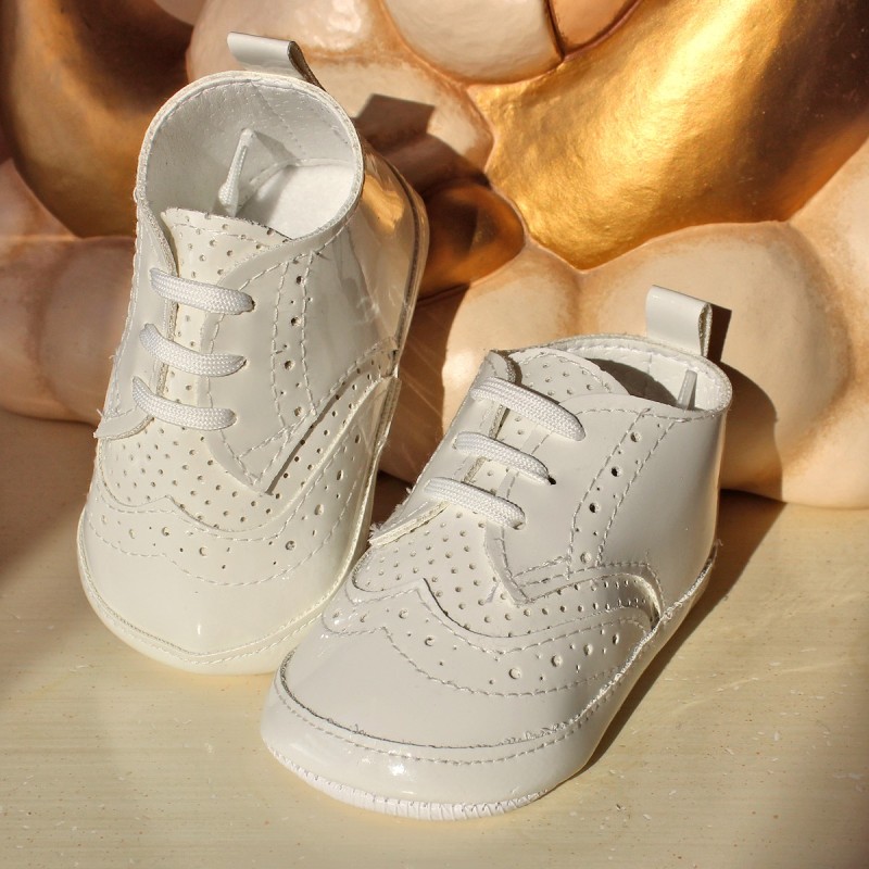 Scarpe bimbo lucide panna