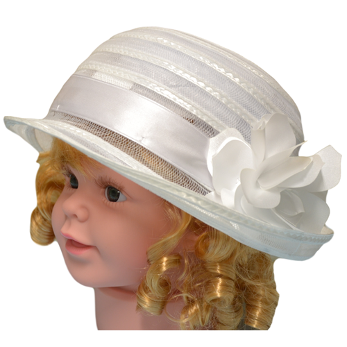 Cappello paglietta bimba elegante