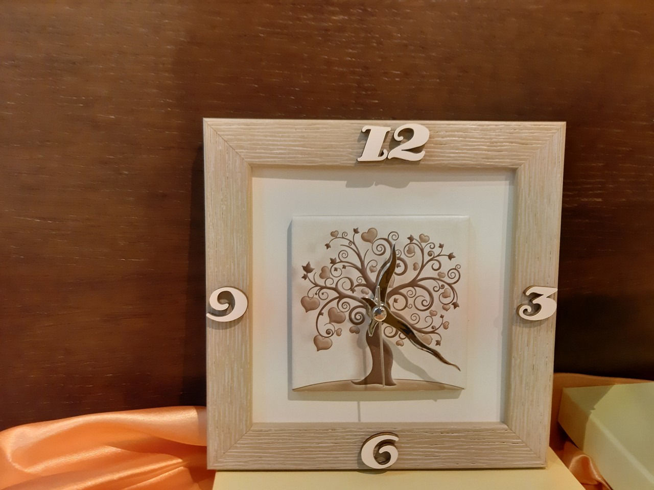 Bomboniera quadro orologio ceramica legno Bomboniera quadro orologio ceramica legno