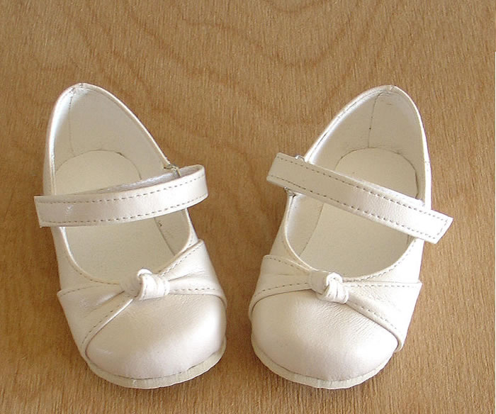 Scarpette bimba eleganti in ecopelle panna