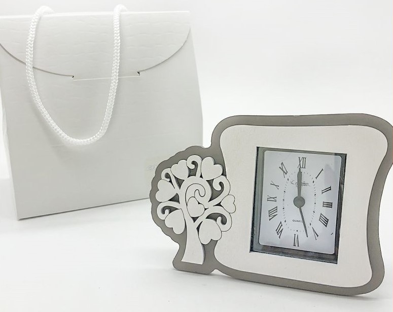 Bomboniera orologio sveglia con albero