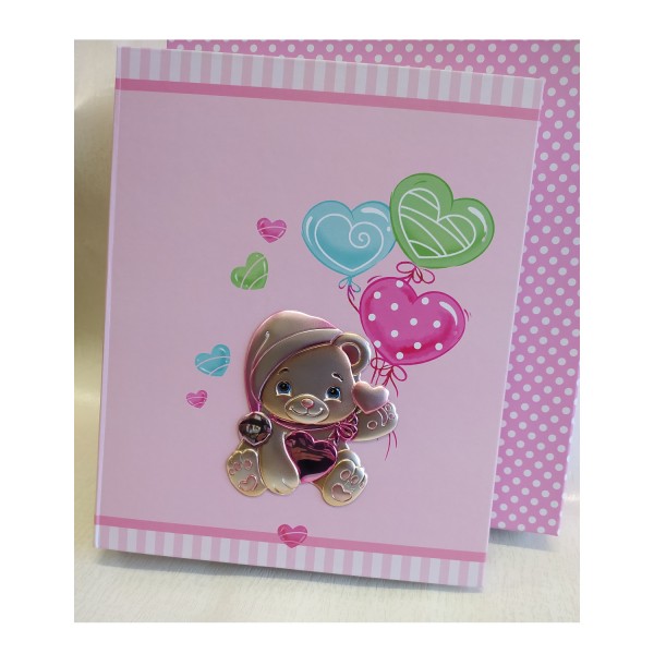 Album con orsetto rosa