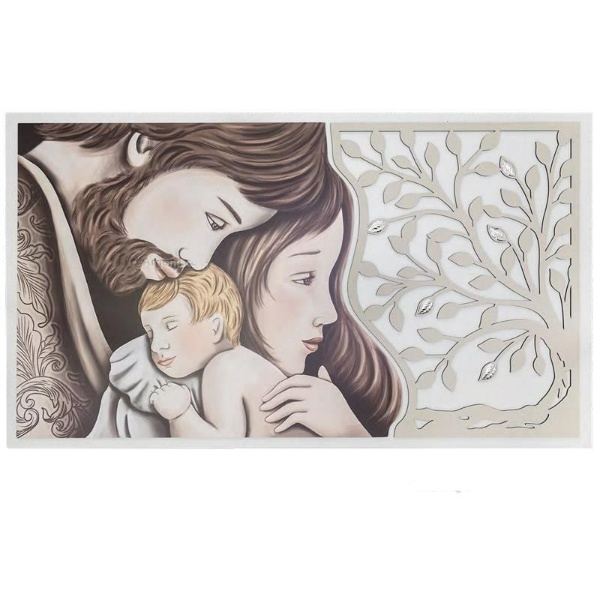 Quadro sacra famiglia grande legno