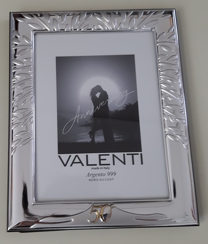 Portafoto argento anniversario 13x18 Portafoto argento anniversario 13x18