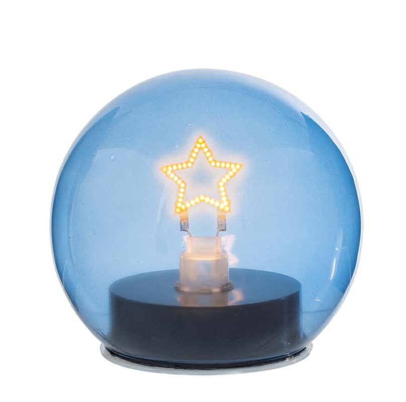 Bomboniera lampada sfera rosa celeste le stelle