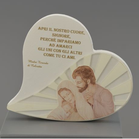 Bomboniera cuore sacra famiglia