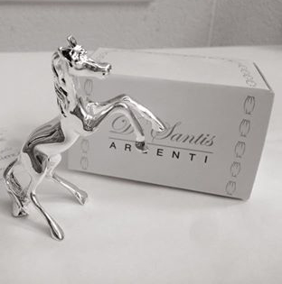 Bomboniera cavallo in argento 8 cm