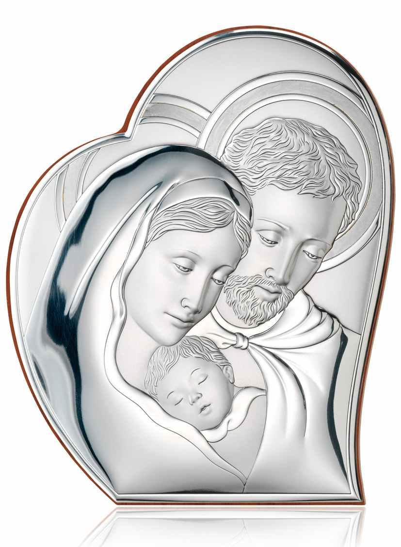 Sacra famiglia in argento