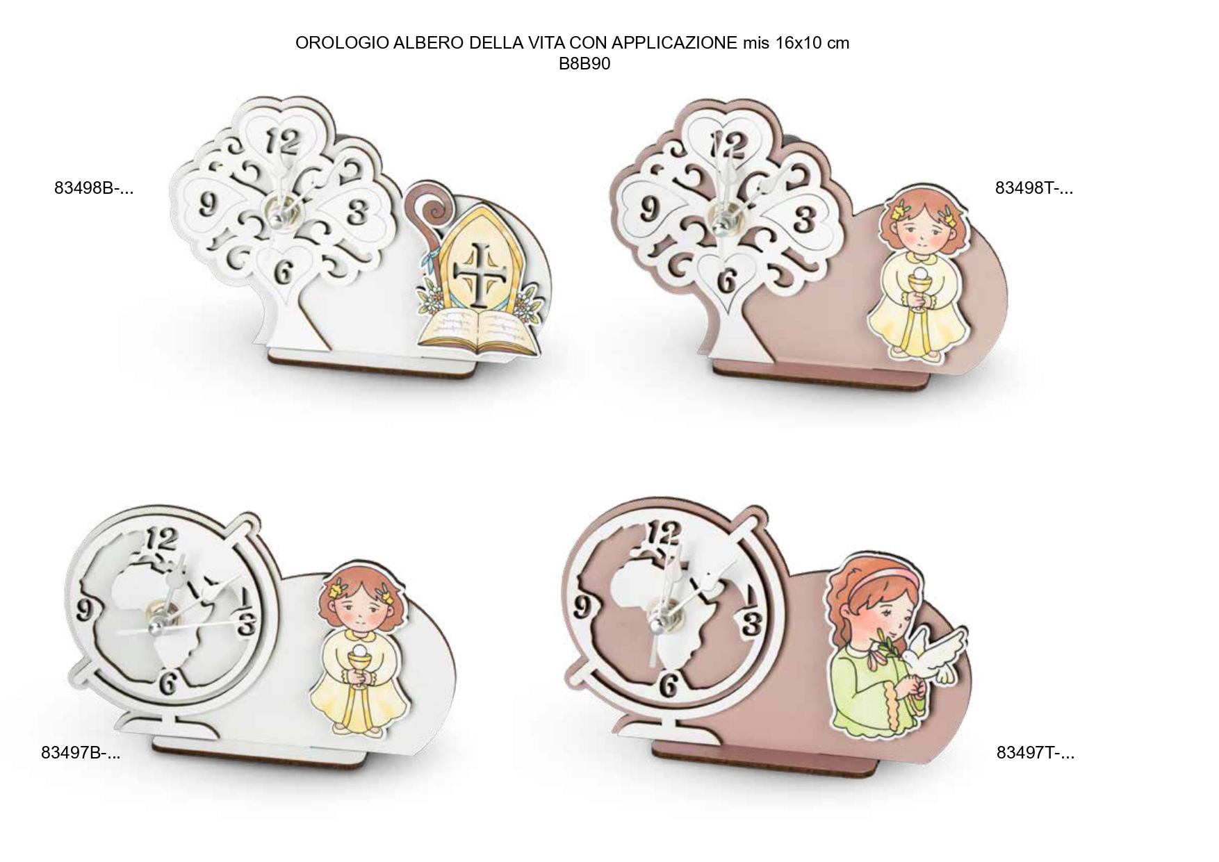 Bomboniera orologio albero mappamondo