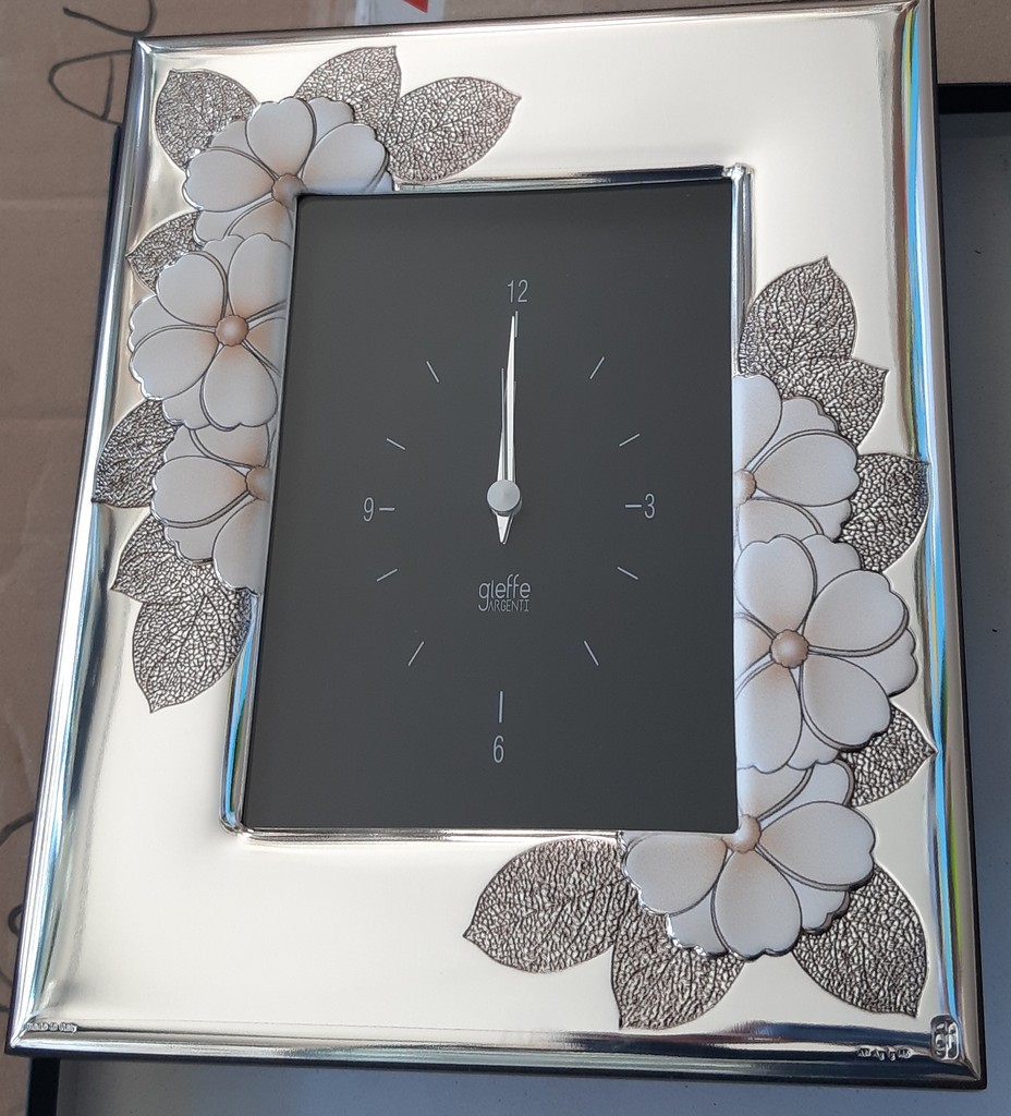 Sveglia decoro argento ceramica Sveglia decoro argento ceramica