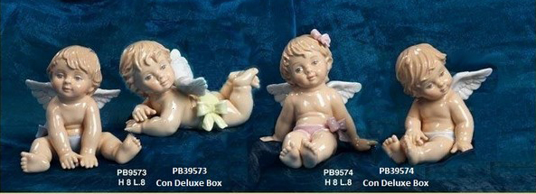 Bomboniera angelo bimbo bimba in porcellana navel