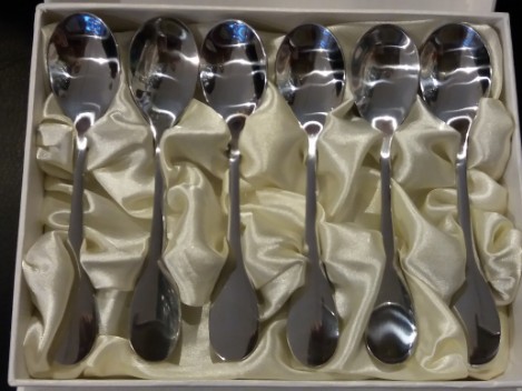Bomboniera set cucchiaini in acciaio