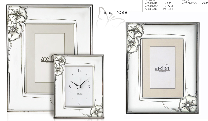 Portafoto in argento fiore bianco Portafoto in argento fiore bianco