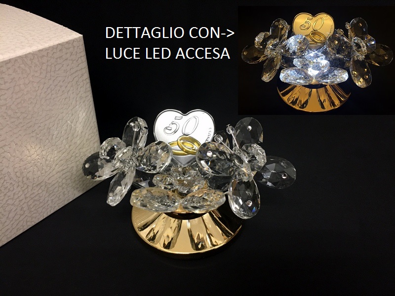 Bomboniera farfalle con led anniversario