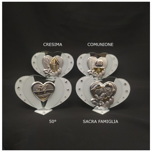 Bomboniera cuore grande anniversario cresima comunione