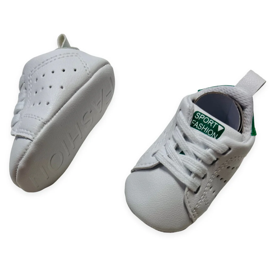 Scarpe bimbo bianco verde