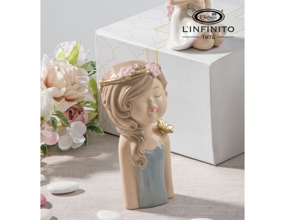 Bomboniera busto di ninfa ragazza l'infinito