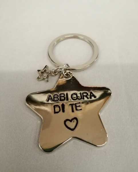 Bomboniera portachiavi stella abbi cura di te