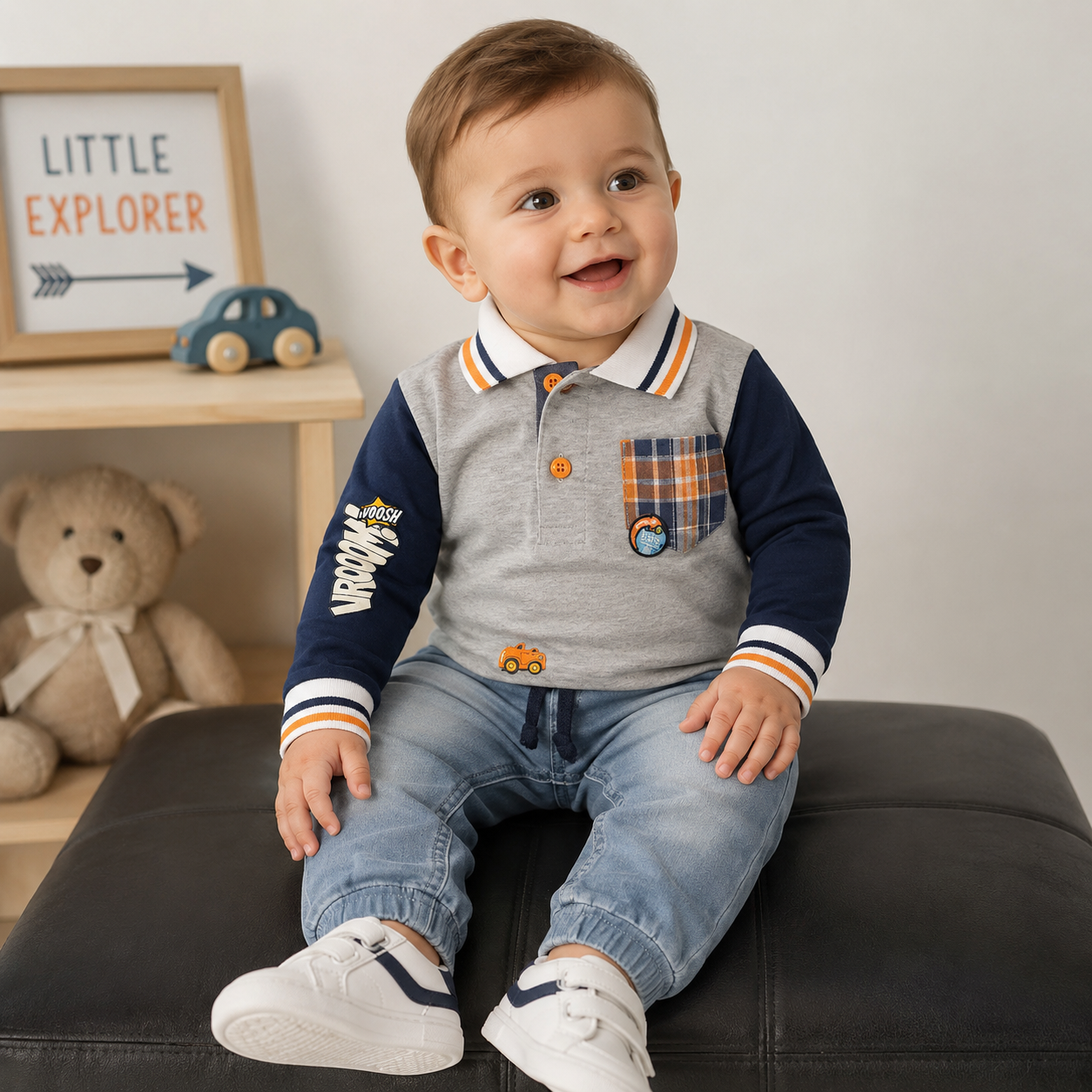 Completo bimbo casual 9-12 mesi Completo bimbo casual 9-12 mesi