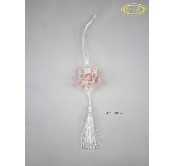 Bomboniera fiore dalia con nappina