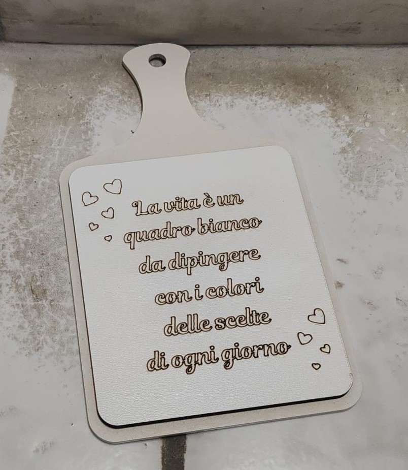 Bomboniera sottopentola con frase