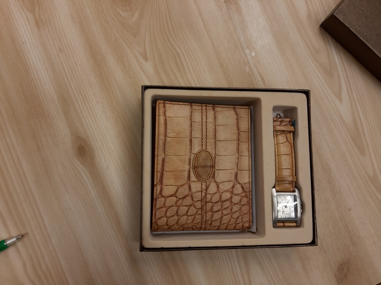 set portafogli e orologio uomo