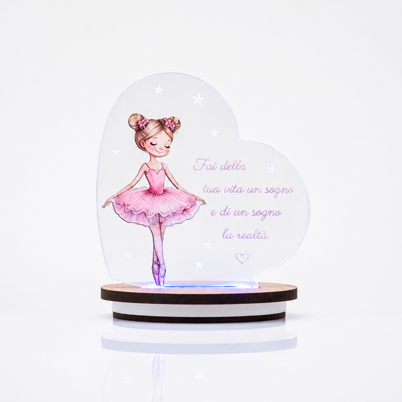Cuore Matto bomboniera lampada led con ballerina Cuore Matto bomboniera lampada led con ballerina