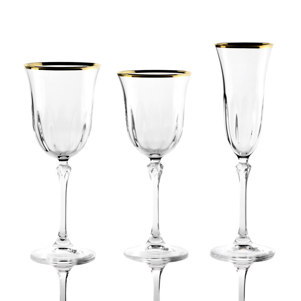 Bicchieri calici con filo oro
