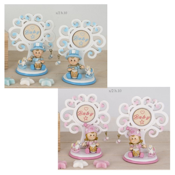 Bomboniera albero con bimbo bimba