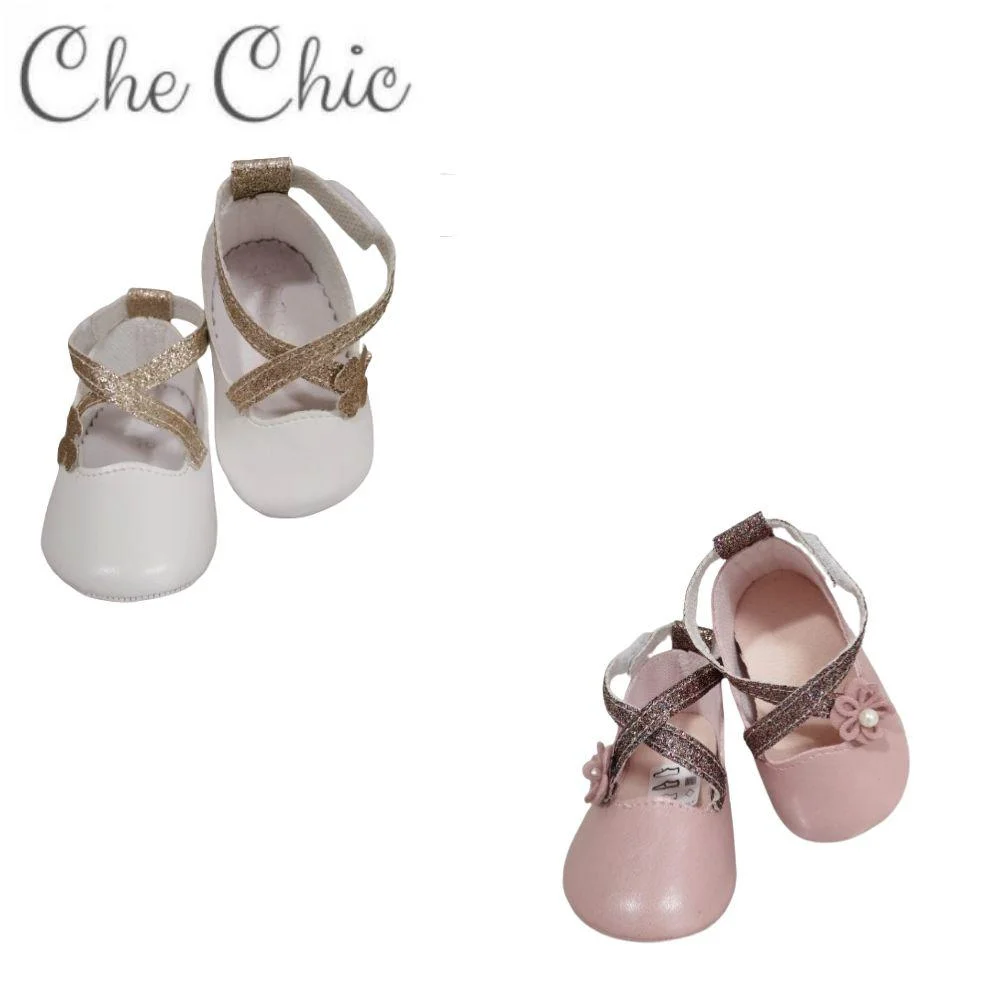 Scarpe rosa avorio con glitter Scarpe rosa avorio con glitter