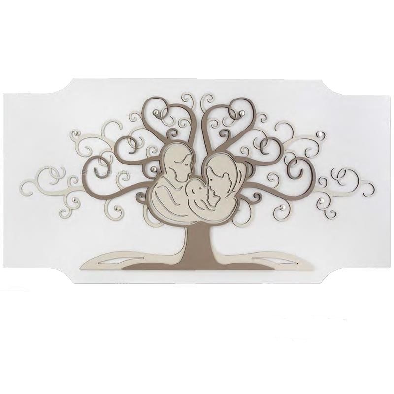 Quadro moderno albero sacra famiglia stilizzata Quadro moderno albero sacra famiglia stilizzata