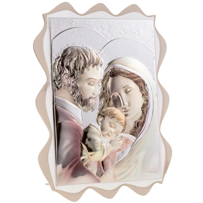 Sacra famiglia in argento colorato Sacra famiglia in argento colorato